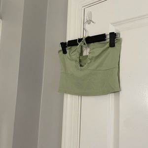 Pale green crop top